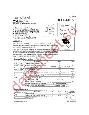 IRFP044PBF datasheet  